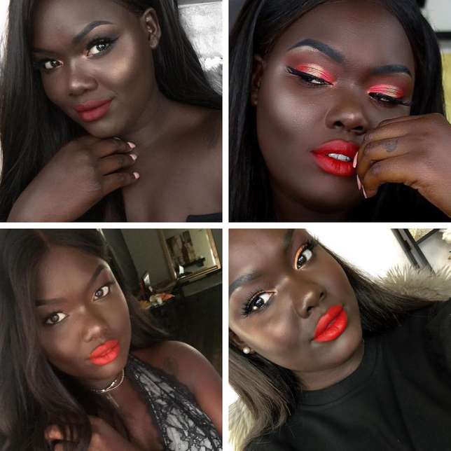 mac red lipstick for dark skin